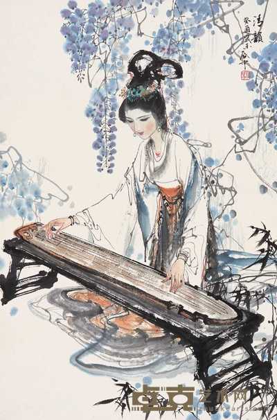 伍启中 癸酉(1993)年作 清韵 立轴 68.5×45cm